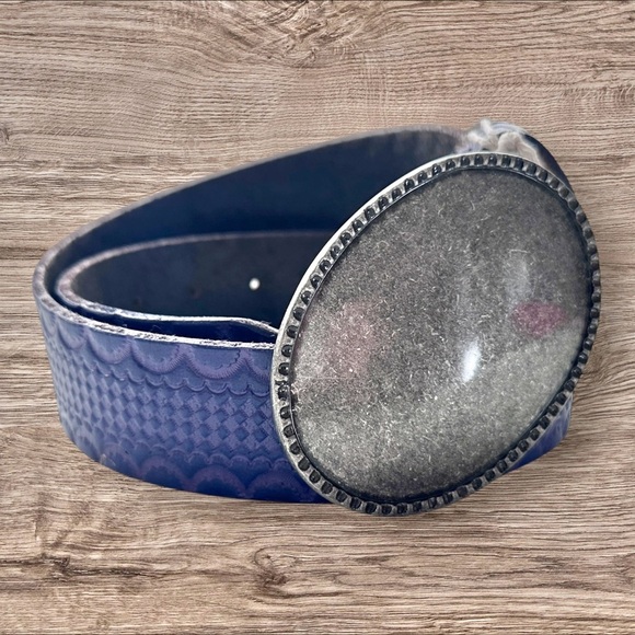 NWT Free People Duke Concho Belt in Blackberry - Picture 4 of 7